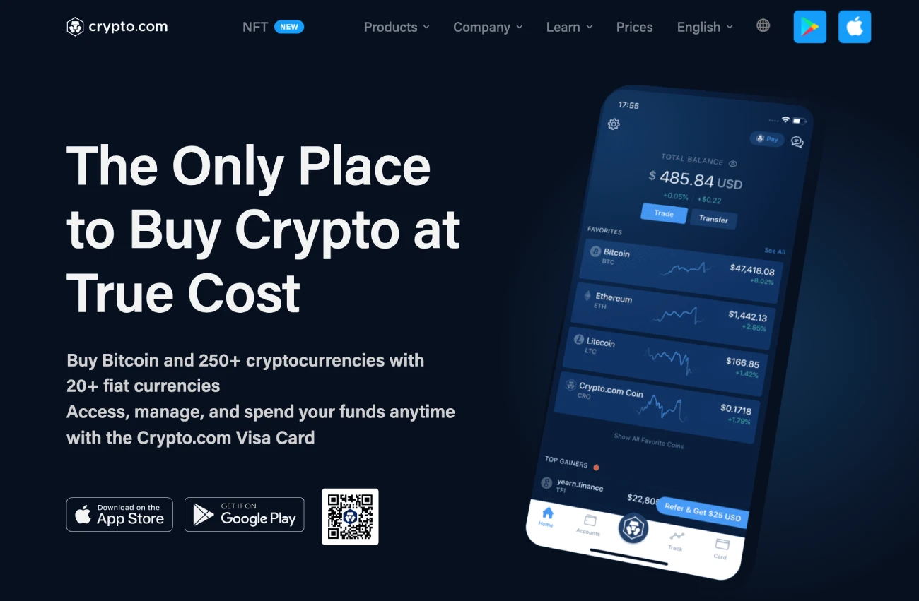 Crypto.com app page